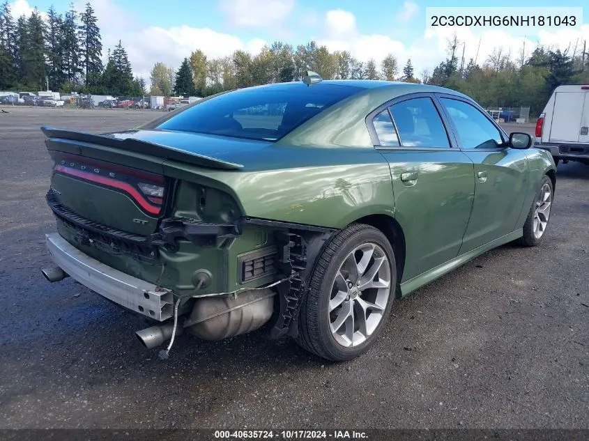 2C3CDXHG6NH181043 2022 Dodge Charger Gt Rwd