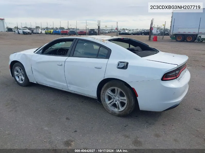 2022 Dodge Charger Sxt Rwd VIN: 2C3CDXBG3NH207719 Lot: 40642027