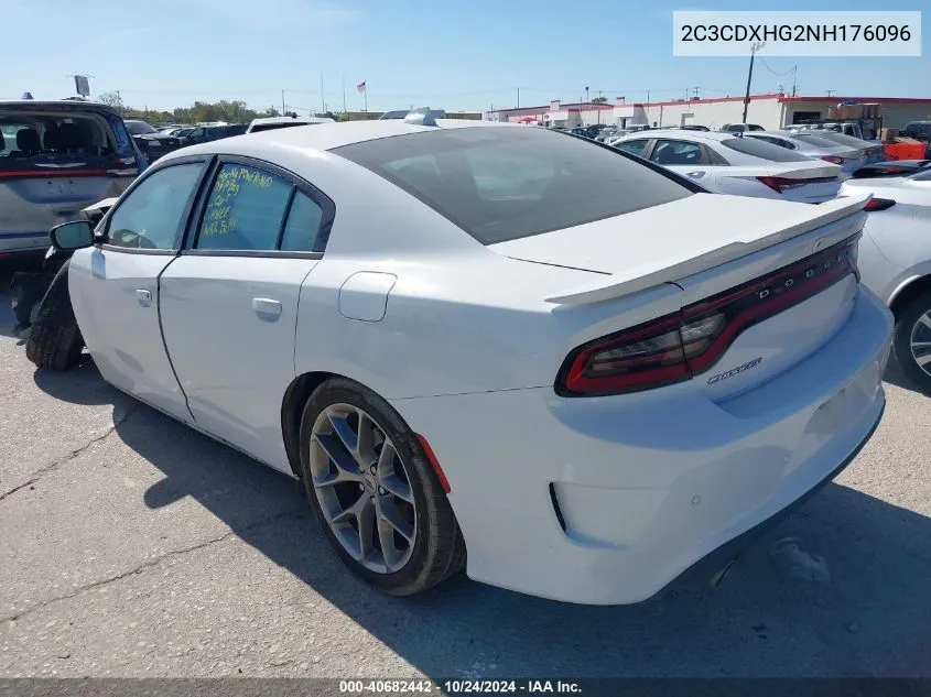 2022 Dodge Charger Gt VIN: 2C3CDXHG2NH176096 Lot: 40682442