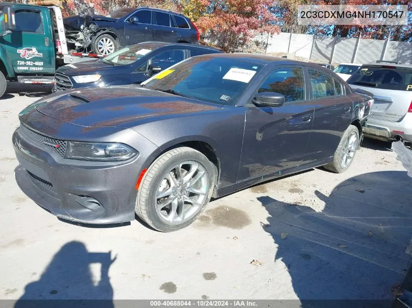 2022 Dodge Charger Gt VIN: 2C3CDXMG4NH170547 Lot: 40688044