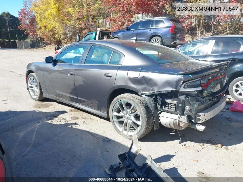 2022 Dodge Charger Gt VIN: 2C3CDXMG4NH170547 Lot: 40688044