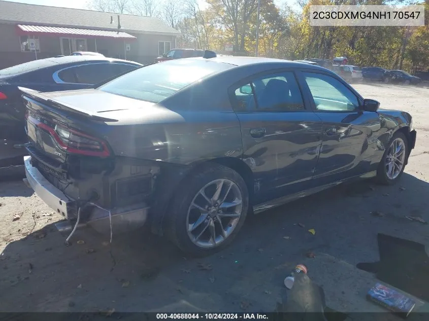 2022 Dodge Charger Gt VIN: 2C3CDXMG4NH170547 Lot: 40688044