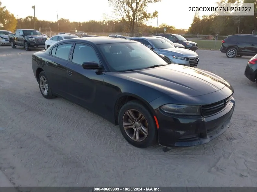 2022 Dodge Charger Sxt Rwd VIN: 2C3CDXBG7NH201227 Lot: 40689999