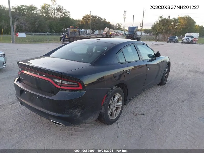 2022 Dodge Charger Sxt Rwd VIN: 2C3CDXBG7NH201227 Lot: 40689999