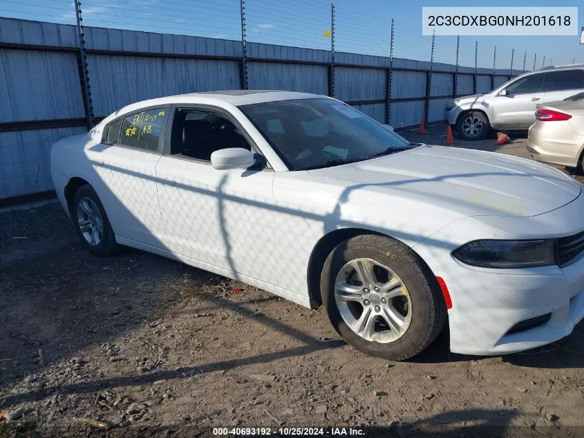 2022 Dodge Charger Sxt Rwd VIN: 2C3CDXBG0NH201618 Lot: 40693192