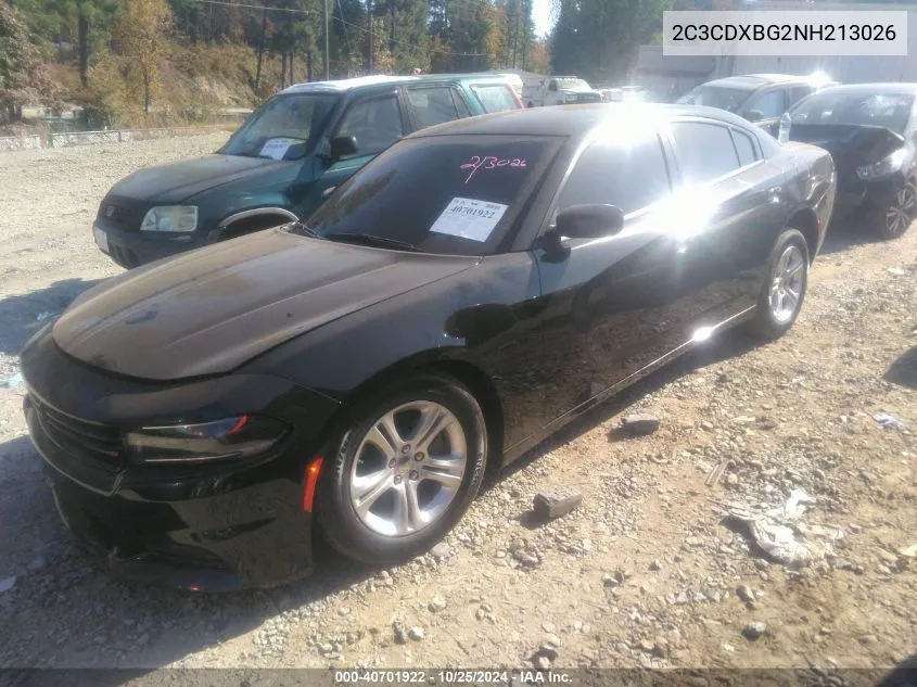 2022 Dodge Charger Sxt Rwd VIN: 2C3CDXBG2NH213026 Lot: 40701922