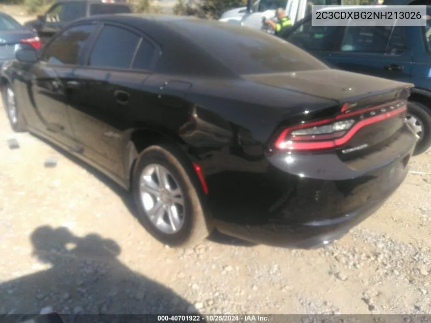 2022 Dodge Charger Sxt Rwd VIN: 2C3CDXBG2NH213026 Lot: 40701922