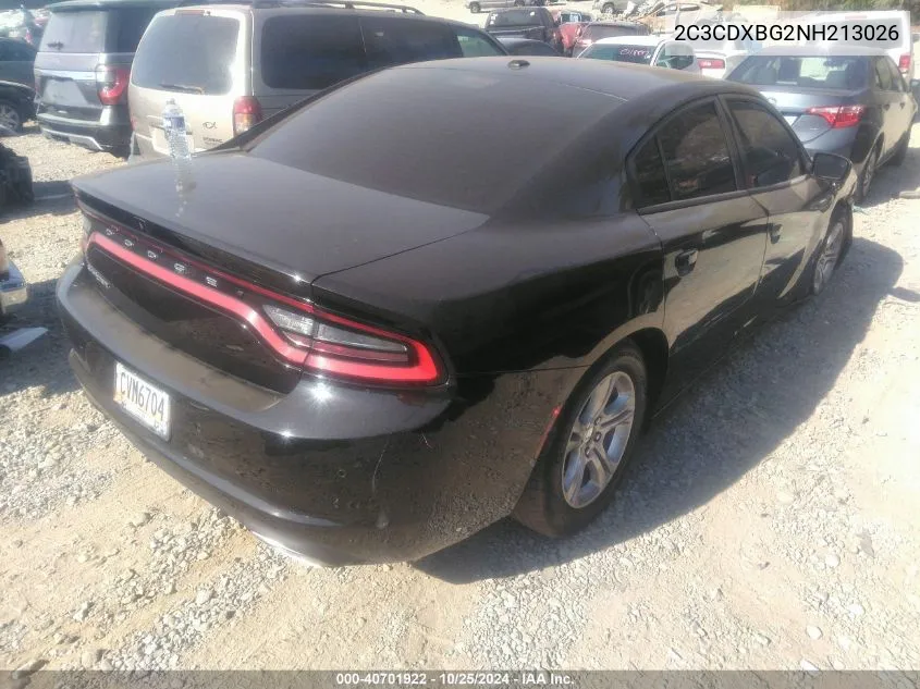 2022 Dodge Charger Sxt Rwd VIN: 2C3CDXBG2NH213026 Lot: 40701922