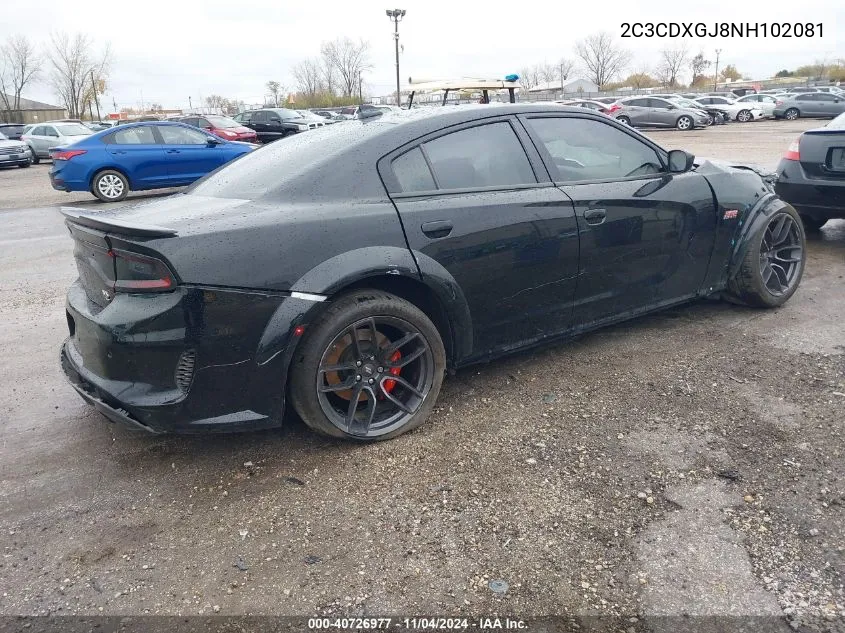 2022 Dodge Charger Scat Pack Widebody VIN: 2C3CDXGJ8NH102081 Lot: 40726977