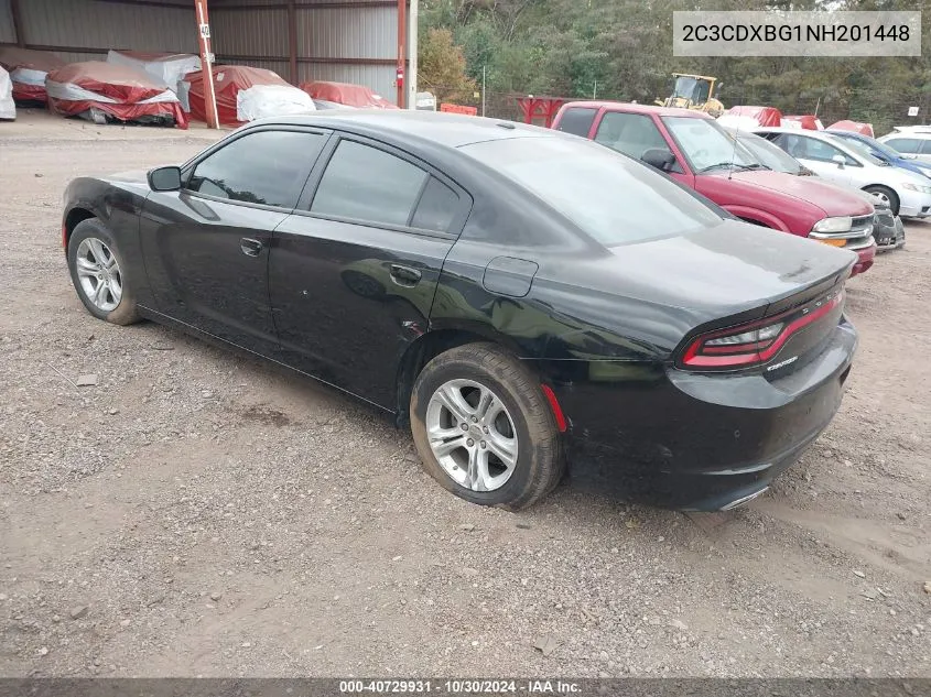 2022 Dodge Charger Sxt Rwd VIN: 2C3CDXBG1NH201448 Lot: 40729931