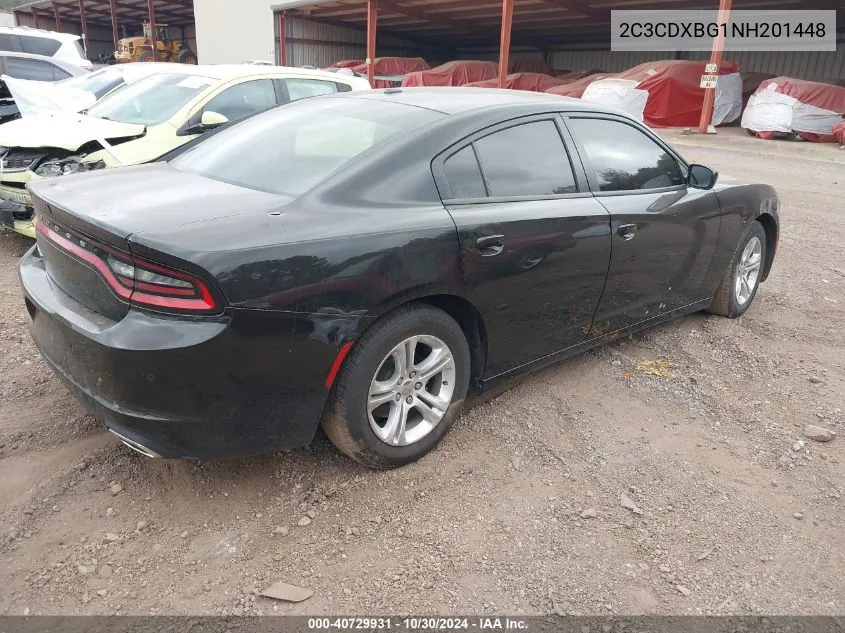 2022 Dodge Charger Sxt Rwd VIN: 2C3CDXBG1NH201448 Lot: 40729931