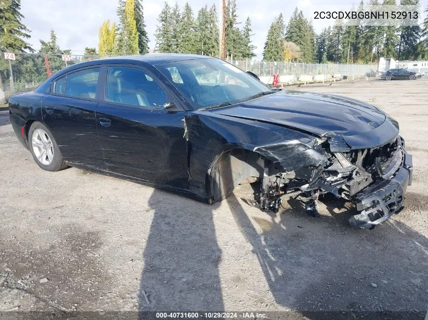 2022 Dodge Charger Sxt Rwd VIN: 2C3CDXBG8NH152913 Lot: 40731600