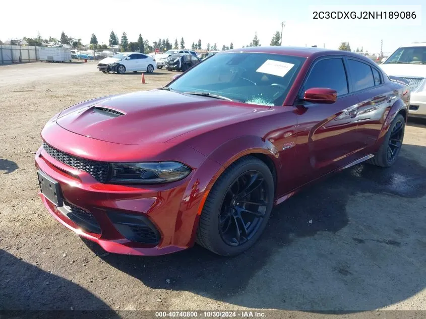 2022 Dodge Charger Scat Pack Widebody VIN: 2C3CDXGJ2NH189086 Lot: 40740800