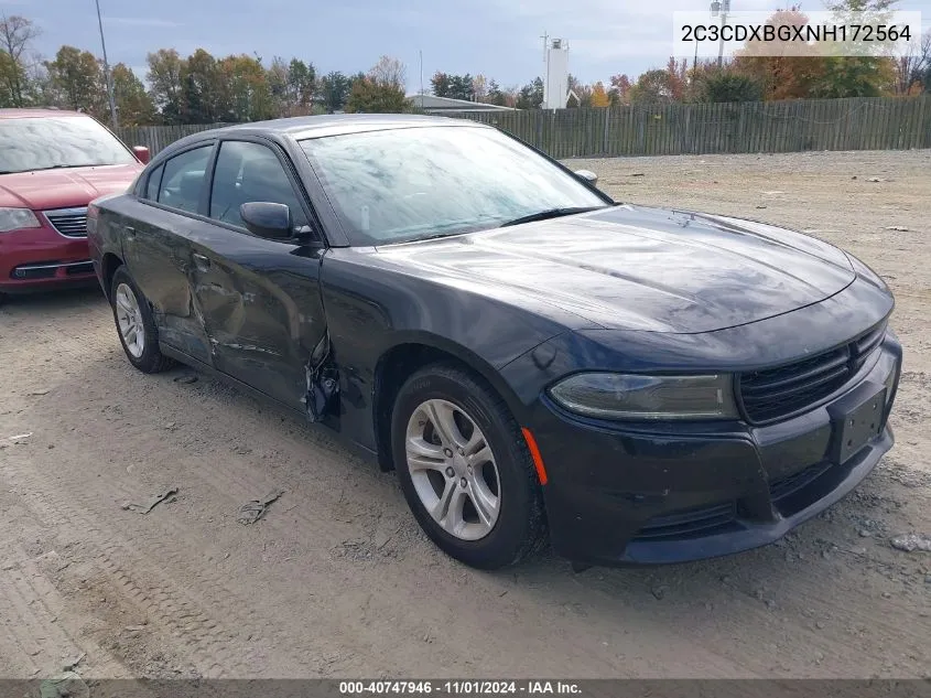 2022 Dodge Charger Sxt Rwd VIN: 2C3CDXBGXNH172564 Lot: 40747946