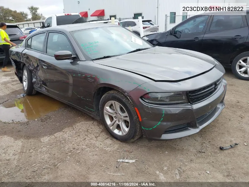 2022 Dodge Charger Sxt Rwd VIN: 2C3CDXBG1NH182822 Lot: 40814216