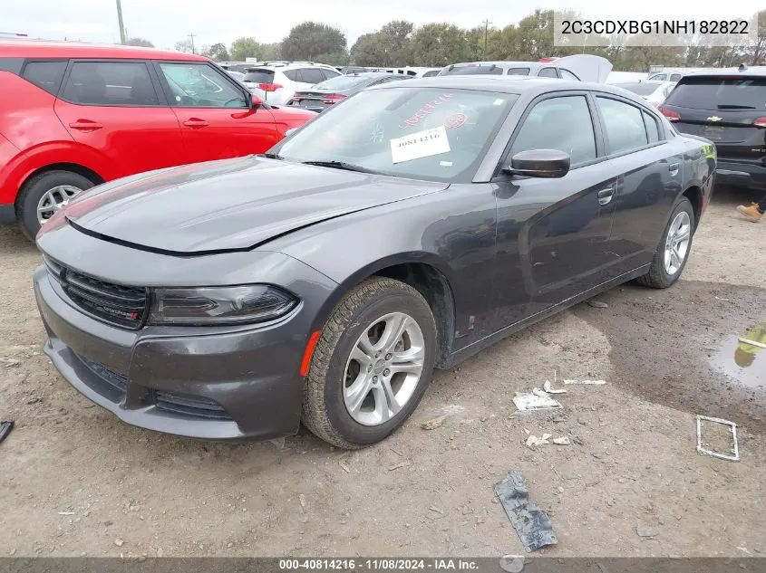 2022 Dodge Charger Sxt Rwd VIN: 2C3CDXBG1NH182822 Lot: 40814216