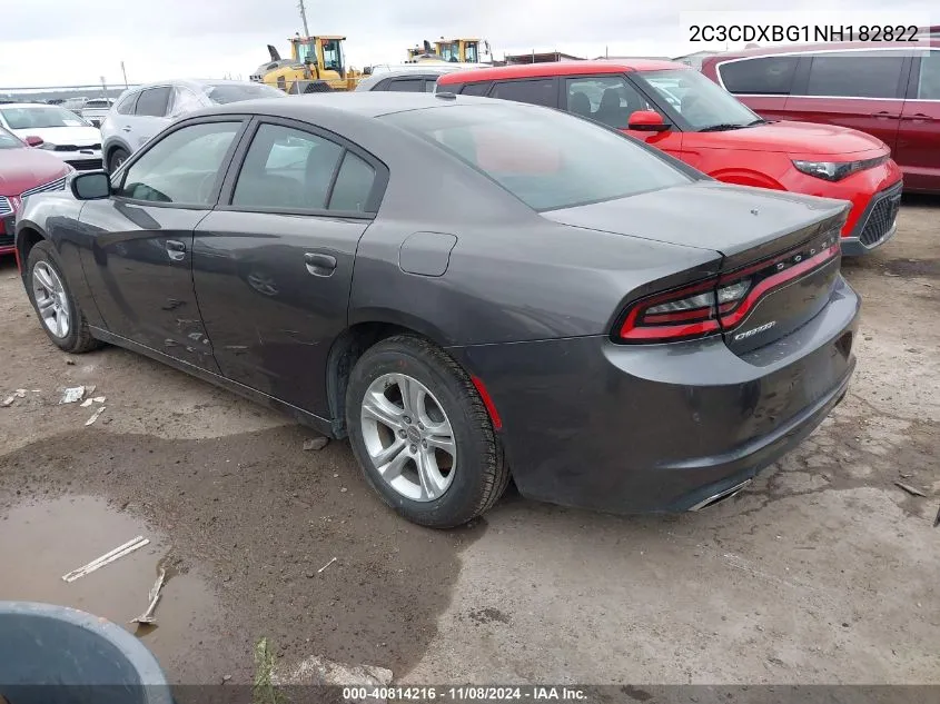 2022 Dodge Charger Sxt Rwd VIN: 2C3CDXBG1NH182822 Lot: 40814216