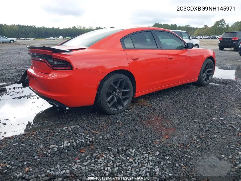 2022 Dodge Charger Sxt Rwd VIN: 2C3CDXBG9NH145971 Lot: 40816244