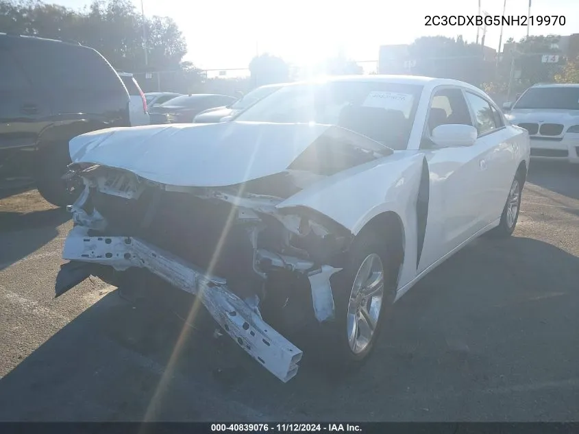 2022 Dodge Charger Sxt Rwd VIN: 2C3CDXBG5NH219970 Lot: 40839076