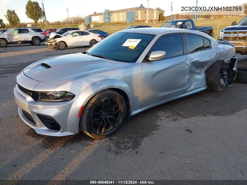 2022 Dodge Charger Scat Pack Widebody VIN: 2C3CDXGJXNH102759 Lot: 40845341