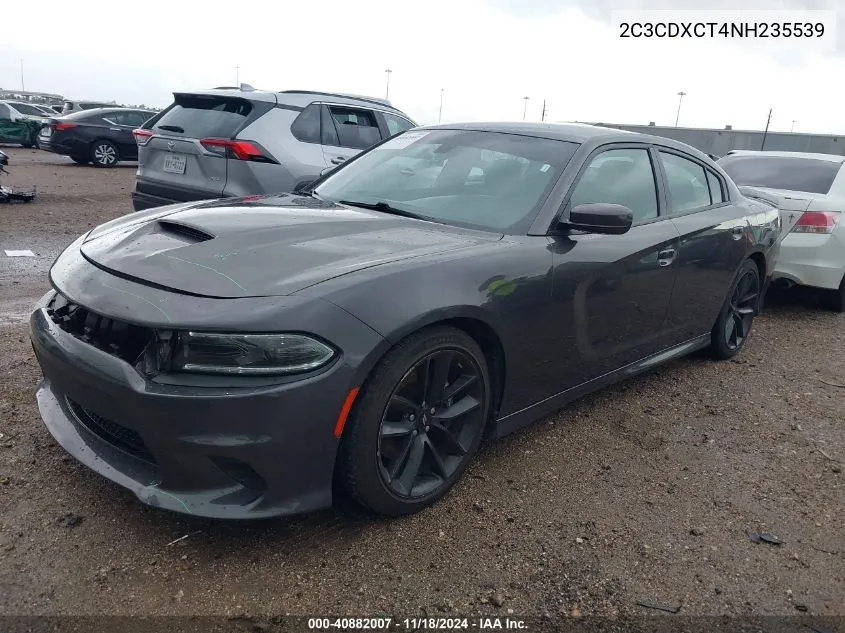 2022 Dodge Charger R/T VIN: 2C3CDXCT4NH235539 Lot: 40882007