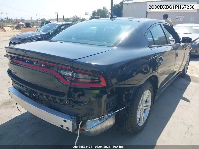 2023 Dodge Charger Sxt VIN: 2C3CDXBG1PH67258 Lot: 39578176