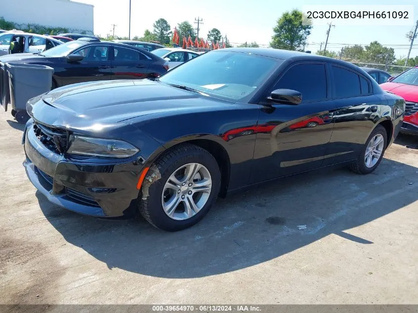 2023 Dodge Charger Sxt VIN: 2C3CDXBG4PH661092 Lot: 39654970