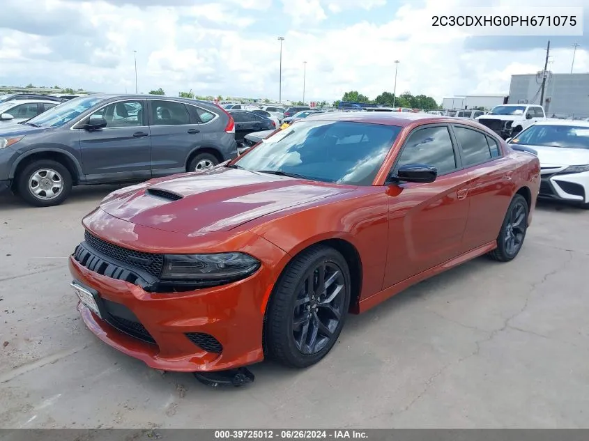 2023 Dodge Charger Gt VIN: 2C3CDXHG0PH671075 Lot: 39725012