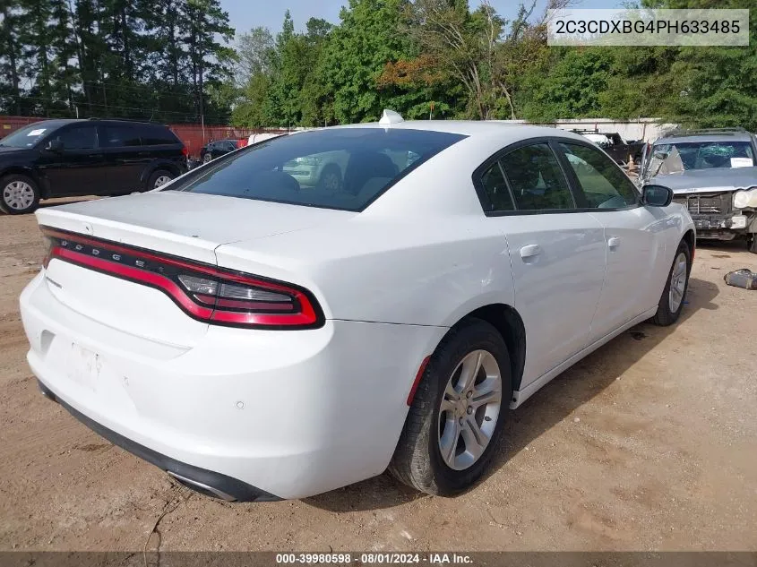 2023 Dodge Charger Sxt VIN: 2C3CDXBG4PH633485 Lot: 39980598