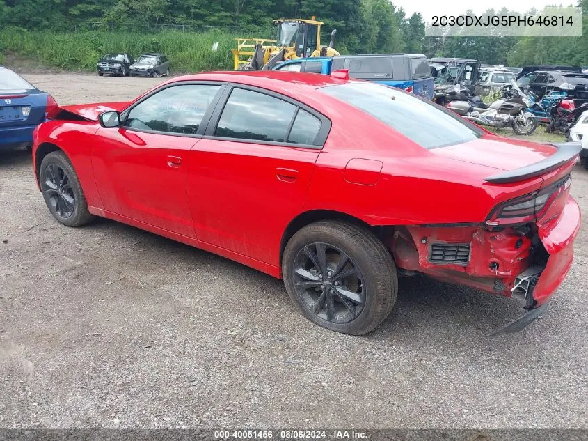 2023 Dodge Charger Sxt Awd VIN: 2C3CDXJG5PH646814 Lot: 40051456