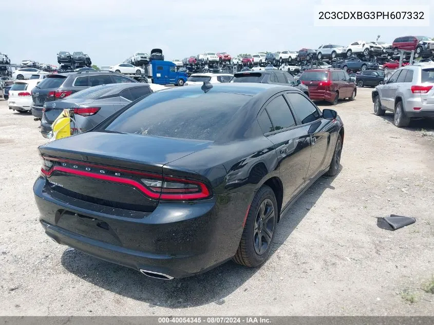 2023 Dodge Charger Sxt VIN: 2C3CDXBG3PH607332 Lot: 40054345