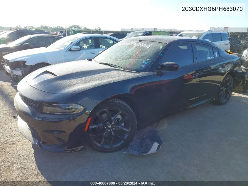 2023 Dodge Charger Gt VIN: 2C3CDXHG6PH683070 Lot: 40067808