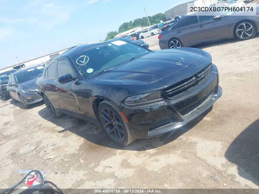 2023 Dodge Charger Sxt VIN: 2C3CDXBG7PH604174 Lot: 40078769