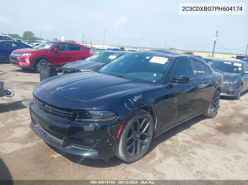 2023 Dodge Charger Sxt VIN: 2C3CDXBG7PH604174 Lot: 40078769