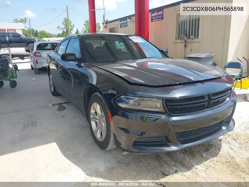 2023 Dodge Charger Sxt VIN: 2C3CDXBG6PH565898 Lot: 40092882