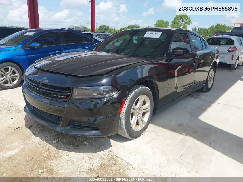 2023 Dodge Charger Sxt VIN: 2C3CDXBG6PH565898 Lot: 40092882