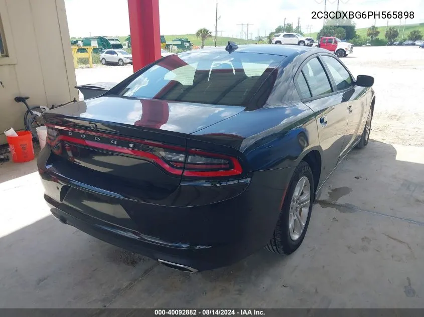 2023 Dodge Charger Sxt VIN: 2C3CDXBG6PH565898 Lot: 40092882