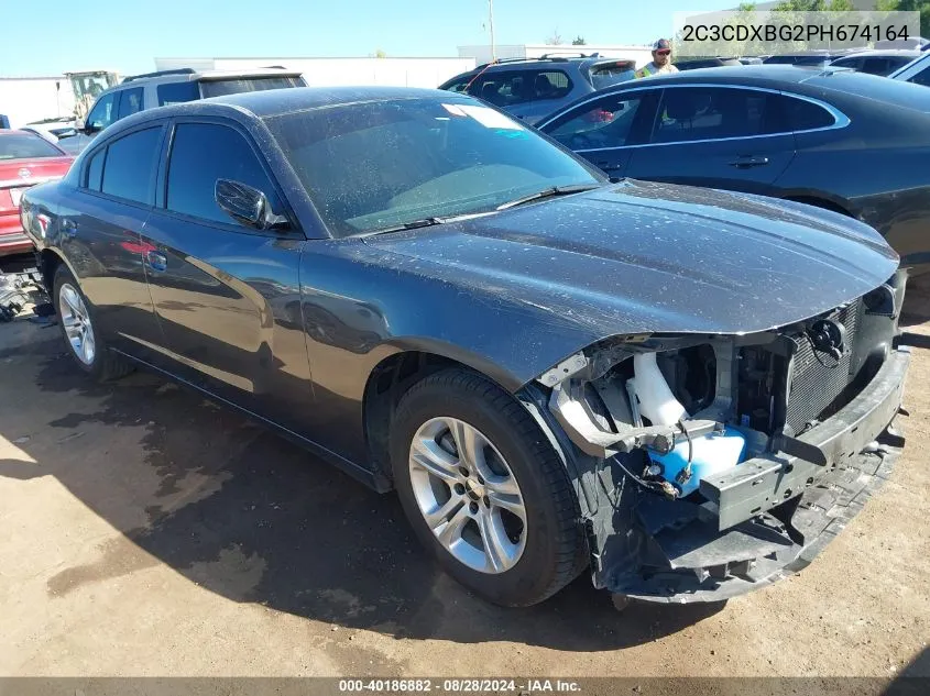 2023 Dodge Charger Sxt VIN: 2C3CDXBG2PH674164 Lot: 40186882