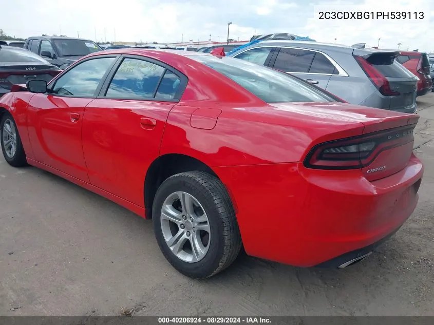 2023 Dodge Charger Sxt VIN: 2C3CDXBG1PH539113 Lot: 40206924