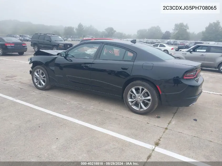 2023 Dodge Charger Sxt Awd VIN: 2C3CDXJG5PH708065 Lot: 40218818