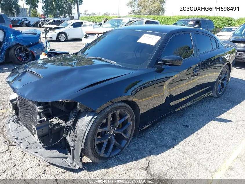 2023 Dodge Charger Gt VIN: 2C3CDXHG6PH698491 Lot: 40240177