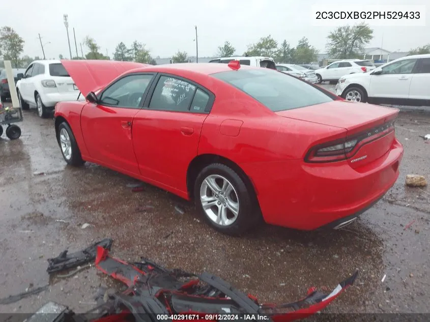 2023 Dodge Charger Sxt VIN: 2C3CDXBG2PH529433 Lot: 40291671