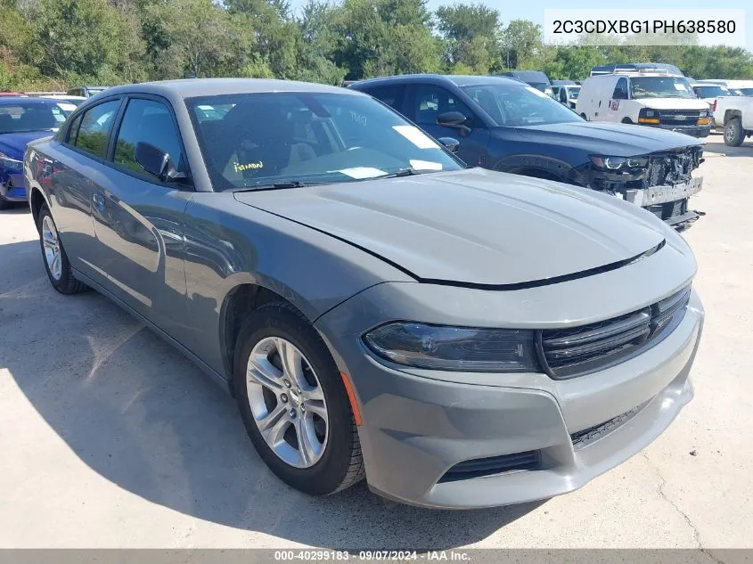 2023 Dodge Charger Sxt VIN: 2C3CDXBG1PH638580 Lot: 40299183