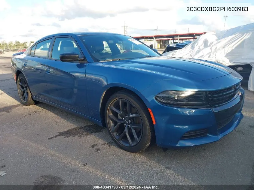 2023 Dodge Charger Sxt VIN: 2C3CDXBG2PH603983 Lot: 40341798