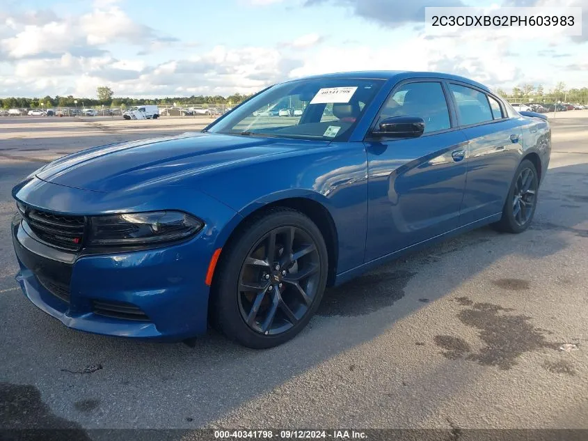 2023 Dodge Charger Sxt VIN: 2C3CDXBG2PH603983 Lot: 40341798