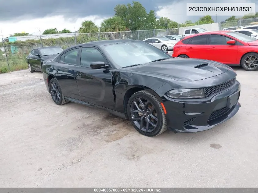 2023 Dodge Charger Gt VIN: 2C3CDXHGXPH618531 Lot: 40357008