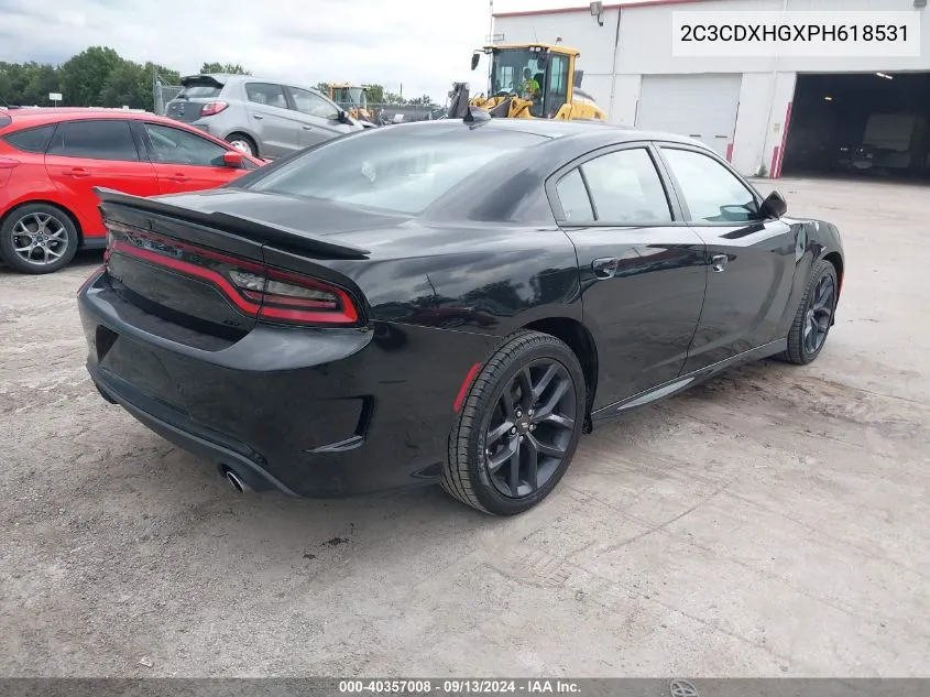 2023 Dodge Charger Gt VIN: 2C3CDXHGXPH618531 Lot: 40357008