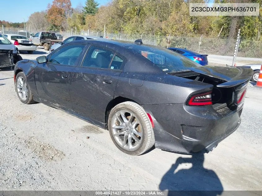 2023 Dodge Charger Gt Awd VIN: 2C3CDXMG3PH636701 Lot: 40521427