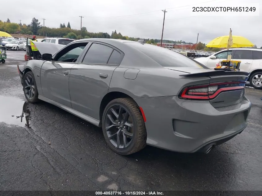 2023 Dodge Charger R/T VIN: 2C3CDXCT0PH651249 Lot: 40537716