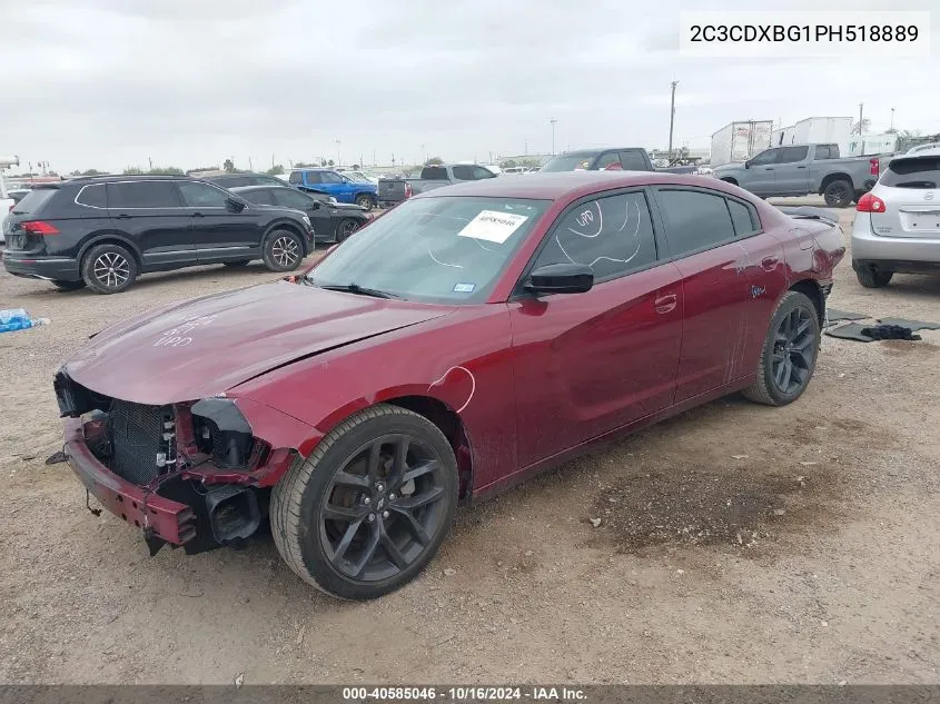 2023 Dodge Charger Sxt VIN: 2C3CDXBG1PH518889 Lot: 40585046